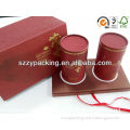 2 tins packed tea packaging box with base tray